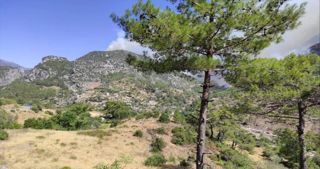 Antalya Gündoğmuş'taki orman yangınında bir mahalle tahliye edildi, 33 kişi yurda yerleştirildi 