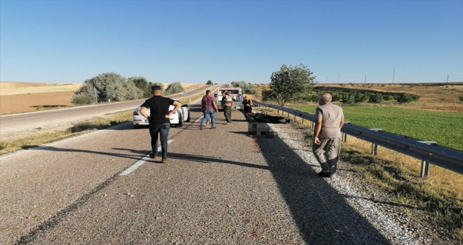 Kırşehir'de bariyerlere çarpan motosikletin sürücüsü öldü