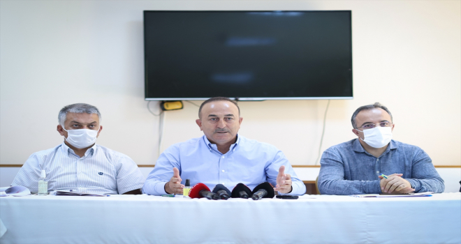 Dışişleri Bakanı Çavuşoğlu, Manavgat AFAD Koordinasyon Merkezi'nde konuştu: 