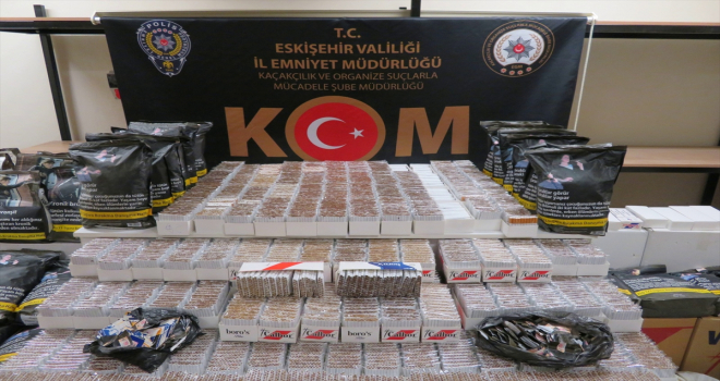 Eskişehir'de kiraladığı evde kaçak sigara imal ettiği öne sürülen şüpheli yakalandı