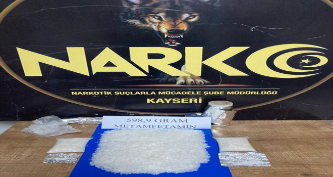 Kayseri'de 598 gram sentetik uyuşturucu ele geçirildi