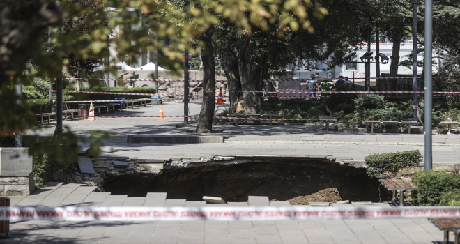 Ankara Güvenpark'ta göçük meydana geldi