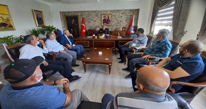 Beypazarı Muhtarlar Derneği ile Ziraat Odası Başkanından İlçe Emniyet Müdürü Demirci'ye ziyaret