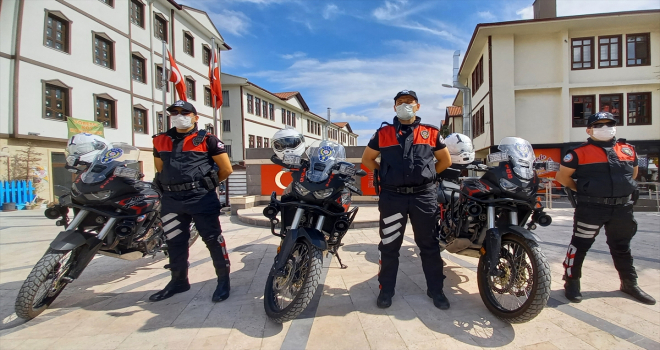 Beypazarı'nda motosikletli polis timi göreve başladı 
