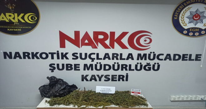 Kayseri'de yolcu otobüsünde uyuşturucu ele geçirildi
