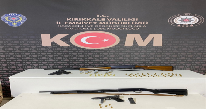 Kırıkkale'de ruhsatsız tabanca ve av tüfeği ele geçirildi