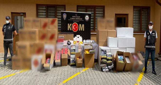 Konya'da 1 milyon 14 bin 400 makaron ele geçirildi