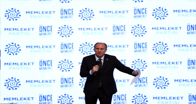 Memleket Partisi 1. Olağan Kurultayı'nda Genel Başkanlığa Muharrem İnce seçildi