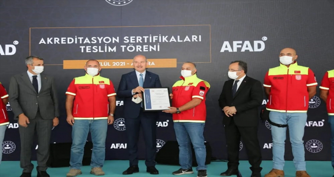 Turkuaz Doğa Sporları Arama Kurtarma Derneği'ne akreditasyon sertifikası verildi