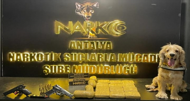 Antalya'da 8 kilo 800 gram eroin ele geçirildi