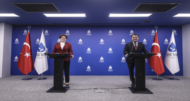 İYİ Parti Genel Başkanı Akşener, DEVA Partisi Genel Başkanı Babacan ile görüştü