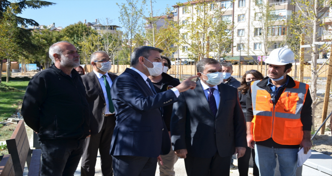 Karaman Valisi Işık Millet Bahçesinde incelemelerde bulundu