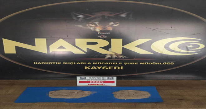 Kayseri'de yolcu otobüsünde 110 gram eroin ele geçirildi