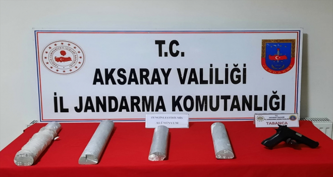 Aksaray'da 16 kilogram zenginleştirilmiş saf alüminyum maddesi ele geçirildi
