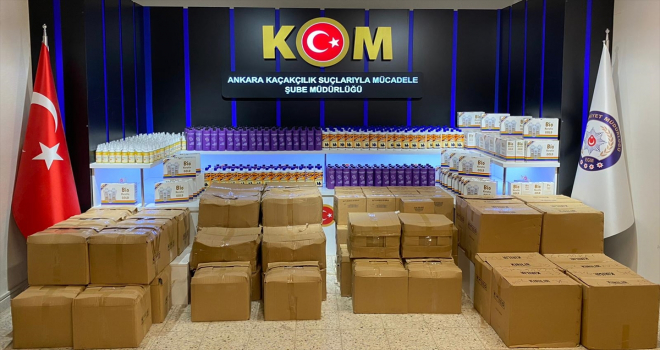 Ankara'da 15 bin 316 adet sahte kozmetik ürün ele geçirildi