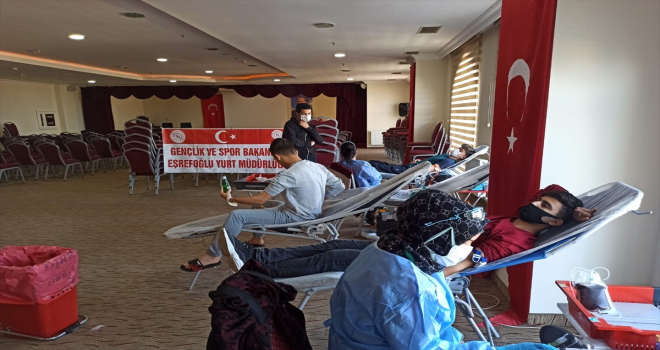 Beyşehir'de KYK öğrencilerinden kan bağışı kampanyasına destek