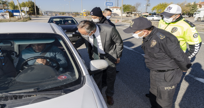 Kahramankazan'da emniyet kemeri uygulaması yapıldı