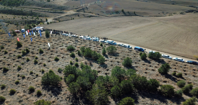 Kahramankazan'da fidanlar toprakla buluşturuldu