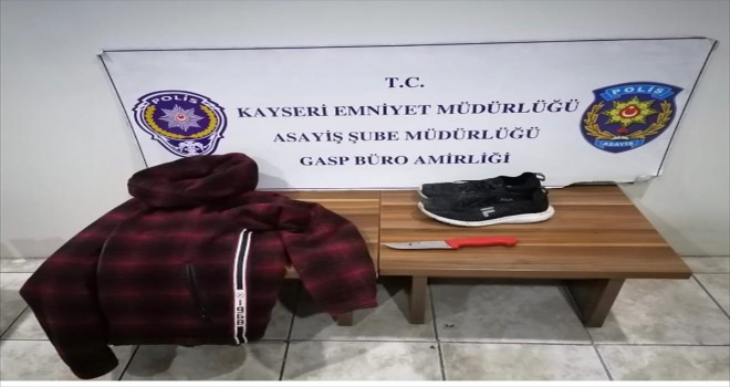 Kayseri'de akaryakıt istasyonundan bıçaklı gasp olayının zanlısı yakalandı