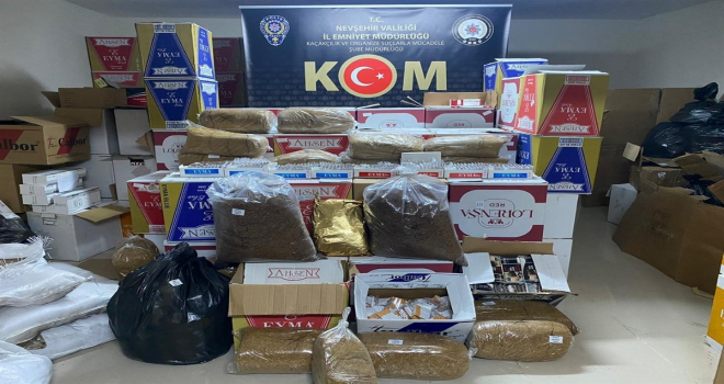 Nevşehir'de kaçak tütün operasyonu