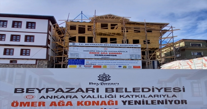 Beypazarı’nda restorasyon çalışmaları sürüyor.