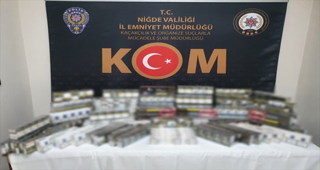 Niğde'de 1060 paket kaçak sigara ele geçirildi