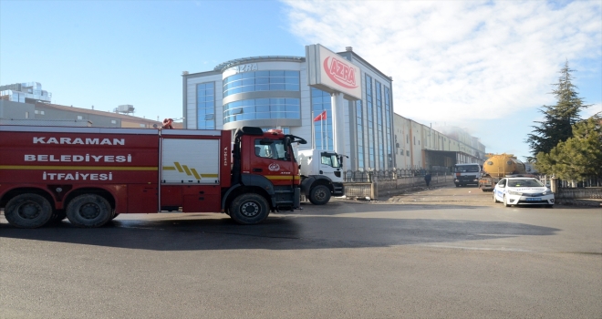 GÜNCELLEME 3 - Karaman'da bisküvi fabrikasında çıkan yangının ardından soğutma çalışmaları sürüyor