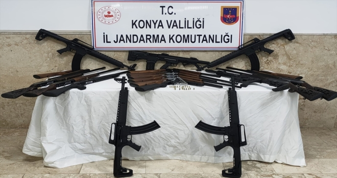 Konya'da Yasa dışı av tüfeği üreten atölyeye jandarma operasyonu