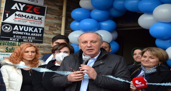 Memleket Partisi Genel Başkanı İnce, partisinin Aksaray İl Başkanlığının açılışını gerçekleştirdi