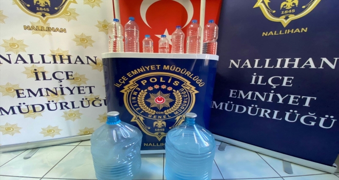 Nallıhan'da sahte içki üretenlere yönelik operasyon