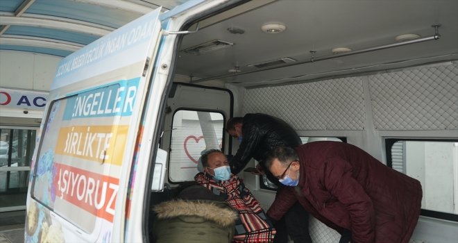 Nevşehir'de belediyenin desteği ile hastaneye ulaştırılan engelli sağlığına kavuştu