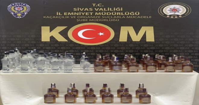 Sivas'ta sahte alkol operasyonunda 3 şüpheli yakalandı