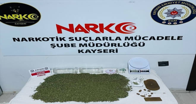 Kayseri'de 1 kilo 260 gram esrar ele geçirildi