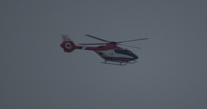 Konya'da ambulans helikopter kalp krizi geçiren hasta için havalandı