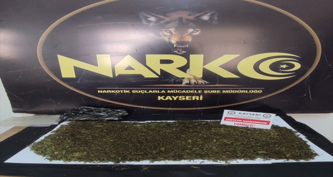 Kayseri'de yolcu otobüsünde 1 kilogram uyuşturucu ele geçirildi