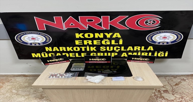 Konya'da uyuşturucu operasyonunda gözaltına alınan 3 zanlı tutuklandı