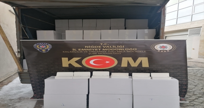 Niğde'de 2 milyon 900 bin makaron ele geçirildi