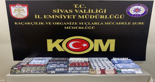 Sivas'ta 570 paket kaçak sigara ele geçirildi