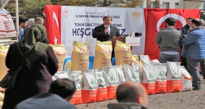Aksaray’da çiftçilere 80 ton tohum dağıtıldı
