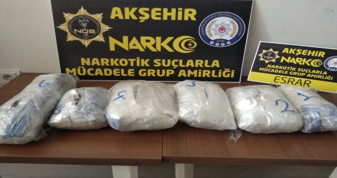 Akşehir'deki uyuşturucu operasyonunda 2 şüpheli yakalandı