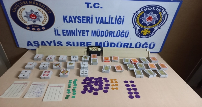 Kayseri'de kumar oynayan 22 kişiye 40 bin lira ceza uygulandı