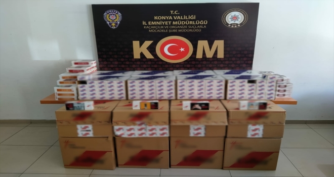Konya'da 1 milyon 70 bin kaçak makaron ele geçirildi