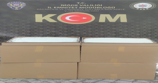 Niğde'de 6 milyon 600 bin dolu makaron ele geçirildi