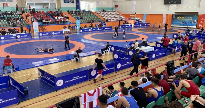 Okul Sporları Yıldızlar Güreş Türkiye Birinciliği müsabakaları Kırşehir'de başladı
