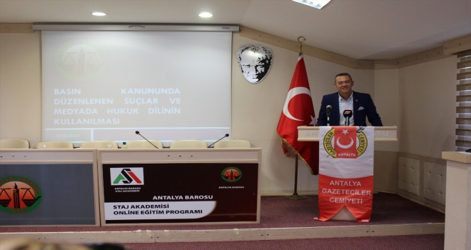 AGC ve Antalya Barosu'ndan gazetecilere eğitim programı
