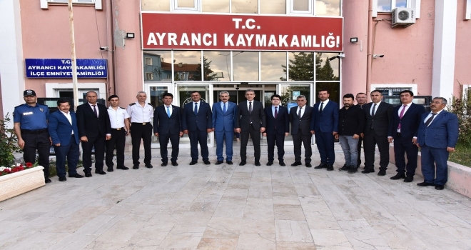 Karaman Valisi Akkoyun ilçeleri ziyaret etti