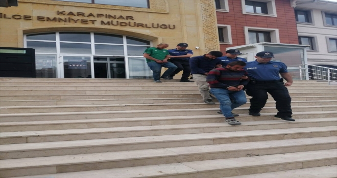 Karapınar'da hırsızlık yaptığı belirlenen 3 kişi tutuklandı