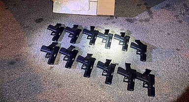 Kırıkkale'de yolcu otobüsünde 12 ruhsatsız tabanca ele geçirildi