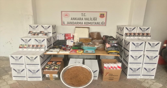 Nallıhan ve Beypazarı'nda tütün kaçakçılığı operasyonu
