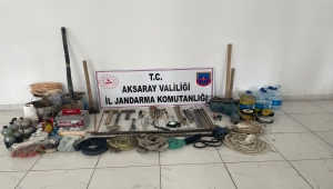 Aksaray'da define arayan kişi suç üstü yakalandı